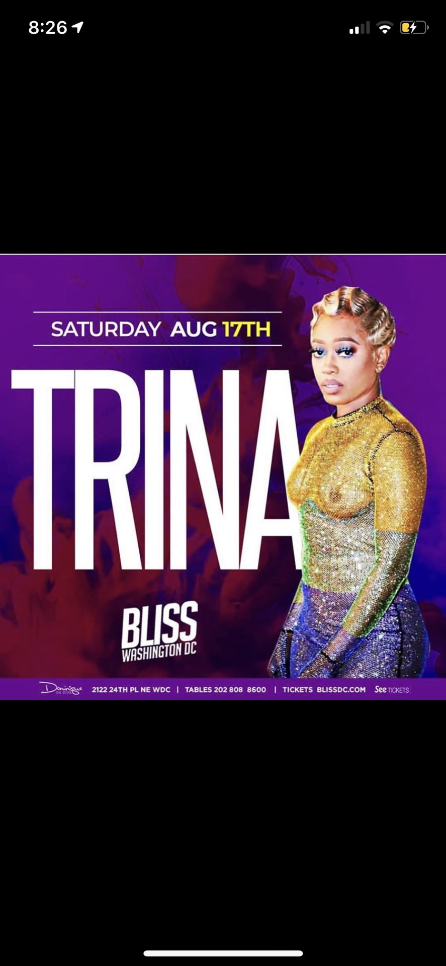 Trina Live @ Bliss