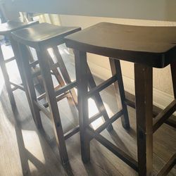 Four Wooden Stools