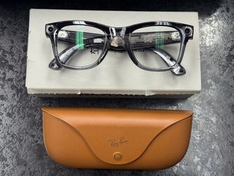Ray-Ban Meta Wayfarer Gen 2 RW4012 Shiny Transp Grey Smart Glasses w/ Case