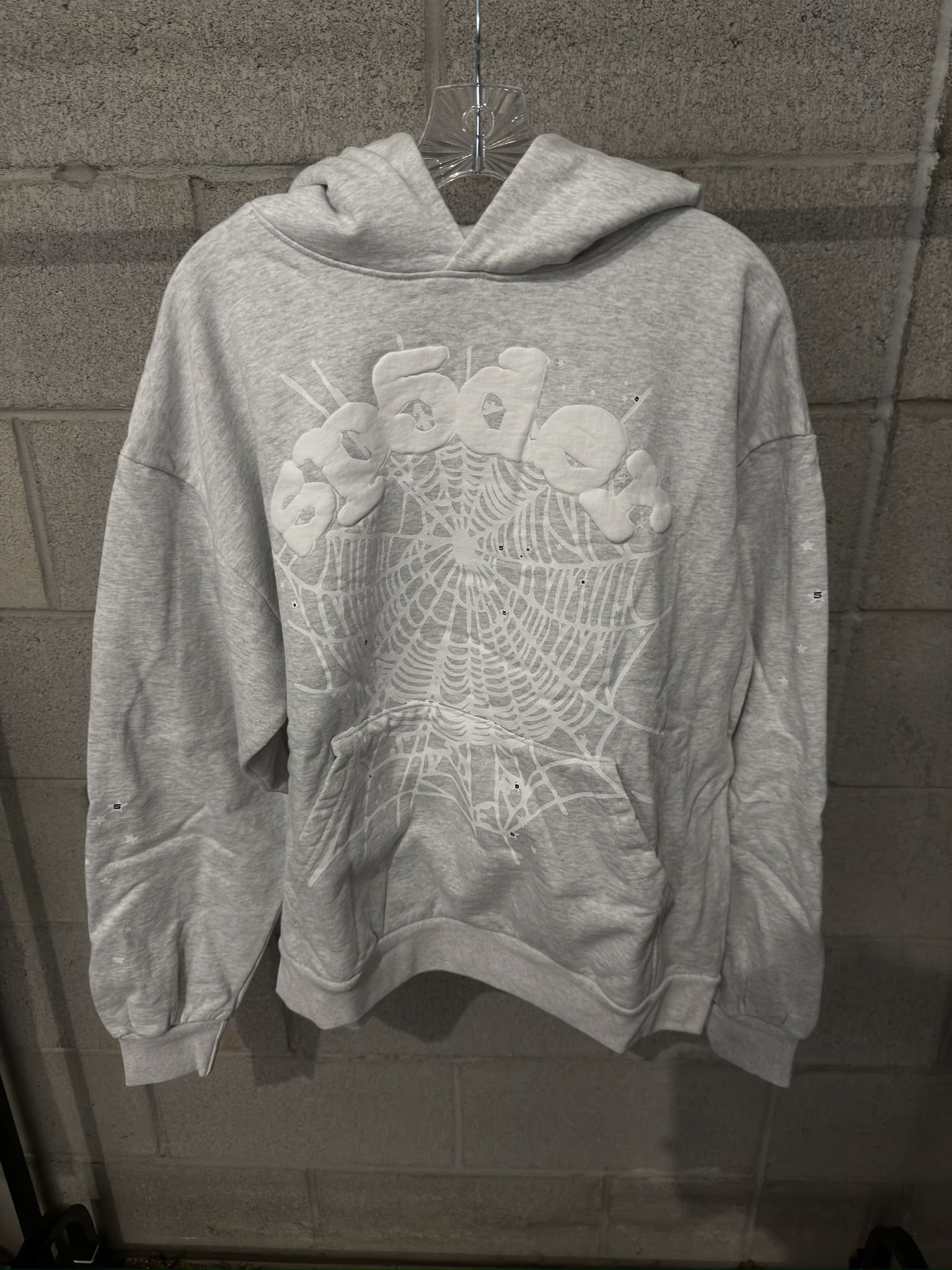 Spider hoodie grey web