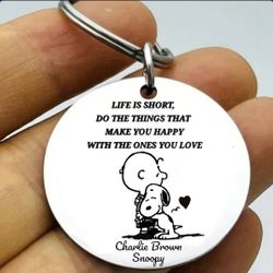 Snoopy Inspiration Quote Keychain
