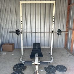 Olympic Weight Set/ Standard weightlifting Bench