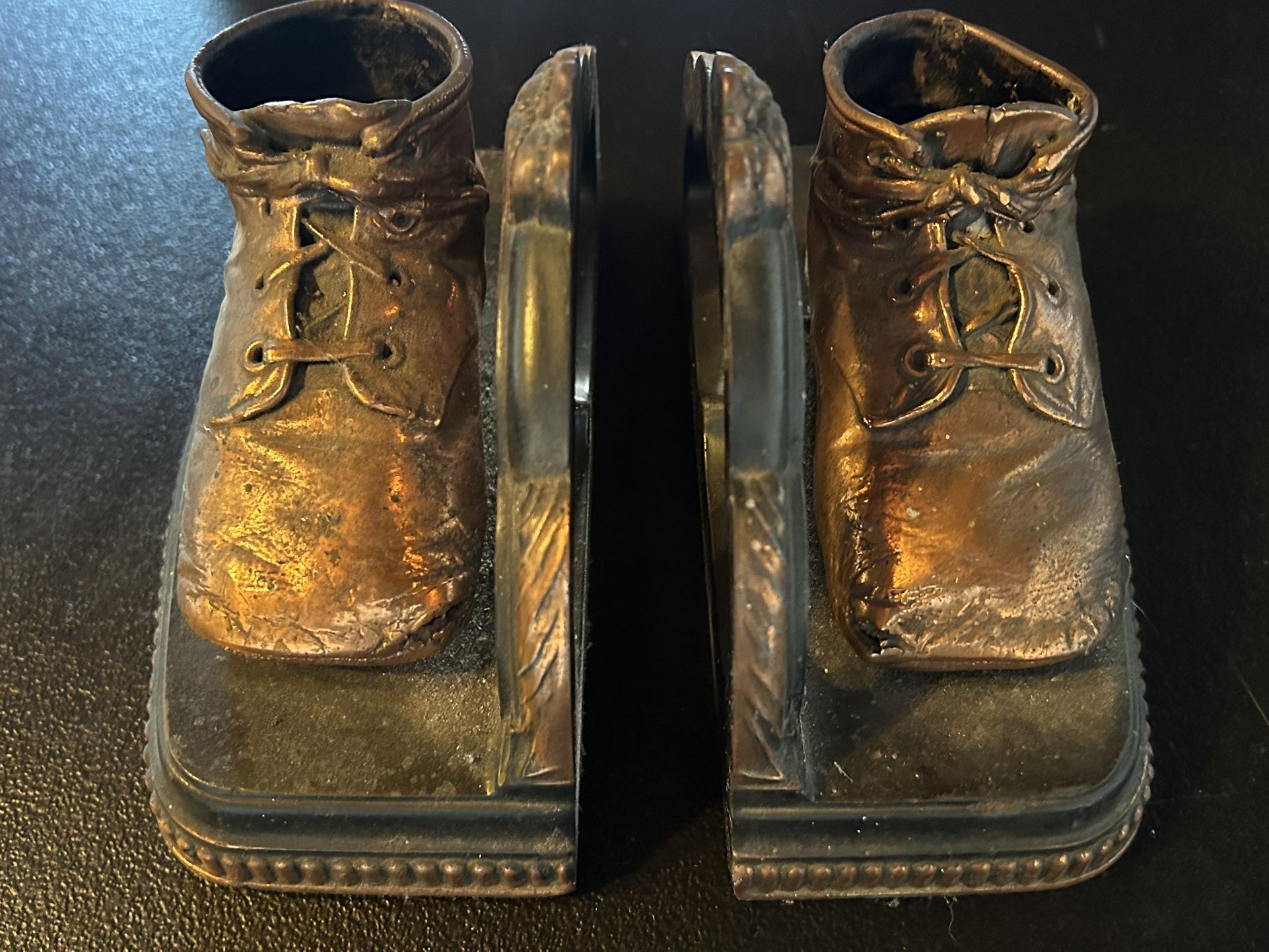 Bronze Baby Shoe Bookends
