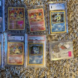 Lot Of Graded Pokemon Cards And 1 Baseball Card