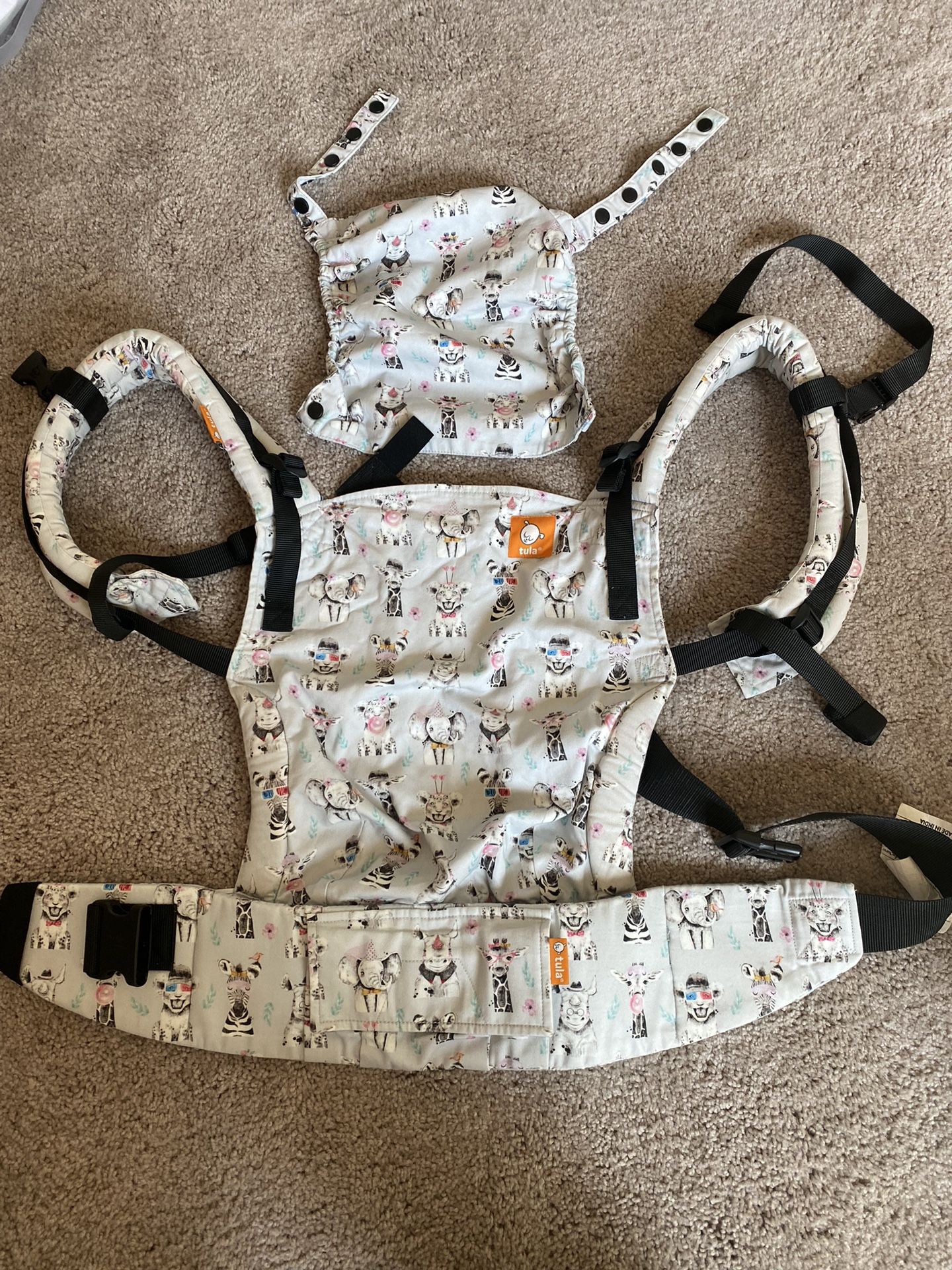 TULA- Baby Safari Carrier With Head Support For 7-45lbs 