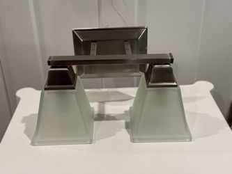 Two Light Wall / Bath Vanity Style Lights, Brushed Finish