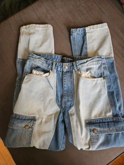 Supply & Demand Colorblock Cargo Jeans Size 30W S