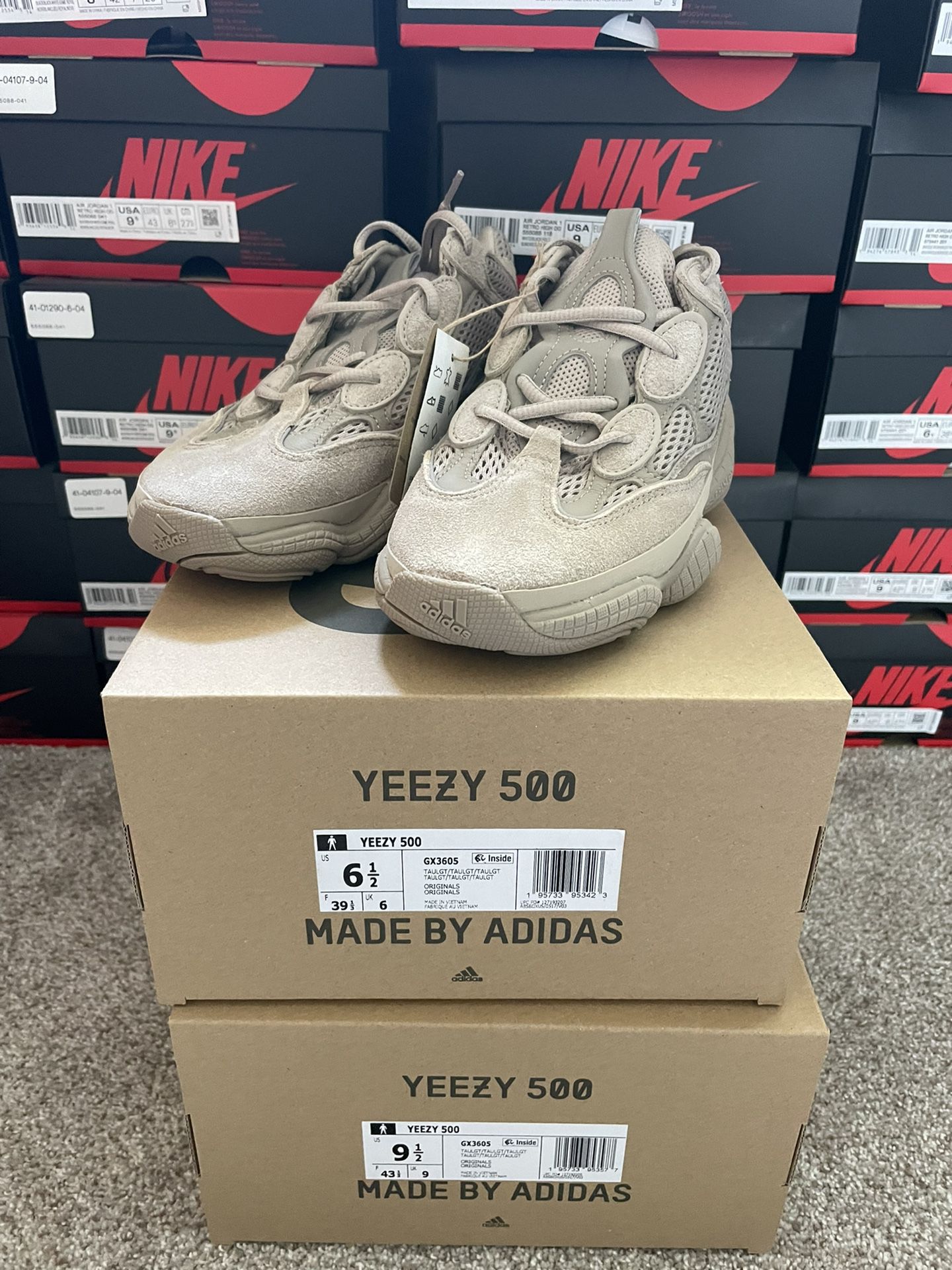 Adidas Yeezy 500 Taupe Light 6.5 9.5 Supreme Bred Chicago Foam Runner Sand  Shadow Jordan 1 Dunk Sb for Sale in San Mateo, CA - OfferUp