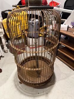 Large Vintage Round Bird Cage