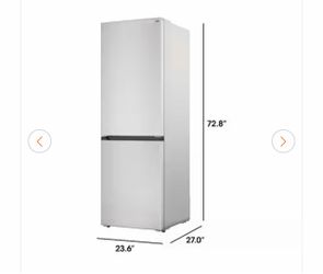 Shop Sharp 24 in. 11.5 cu. ft. Counter Depth Bottom Freezer Refrigerator in Smudge Resistant Stainless Steel ENERGY STAR Certified