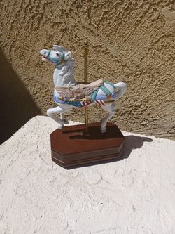 Porcelain Musical Carousel Horse $25
