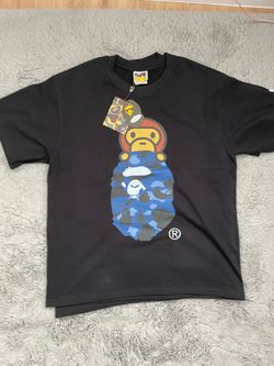 bape blue camo ape head graphic