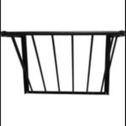 Horse Hay Feeder, 31.5" Long Livestock Hay Feeder with 24 Gallon Large Capacity, Carbon Steel Wall Mounted Hay Rack for Horses, Sheep, Goats, Indoor O