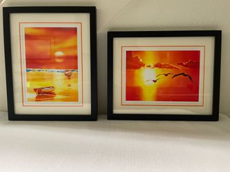 Pair of Southern California Landscape Double-Matted Prints