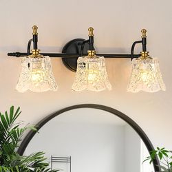 3 Vintage Vanity Light Black