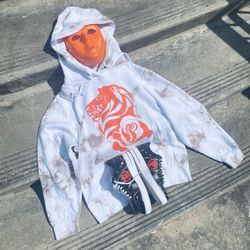 Premium Tye-Dye Hoodie -Orange