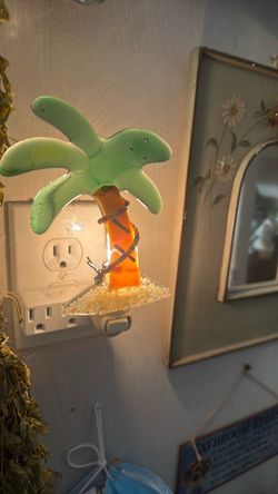 Palm glass tree night light.