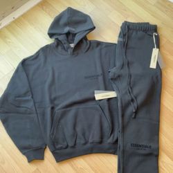 Black Essentials Hoodie Tracksuit