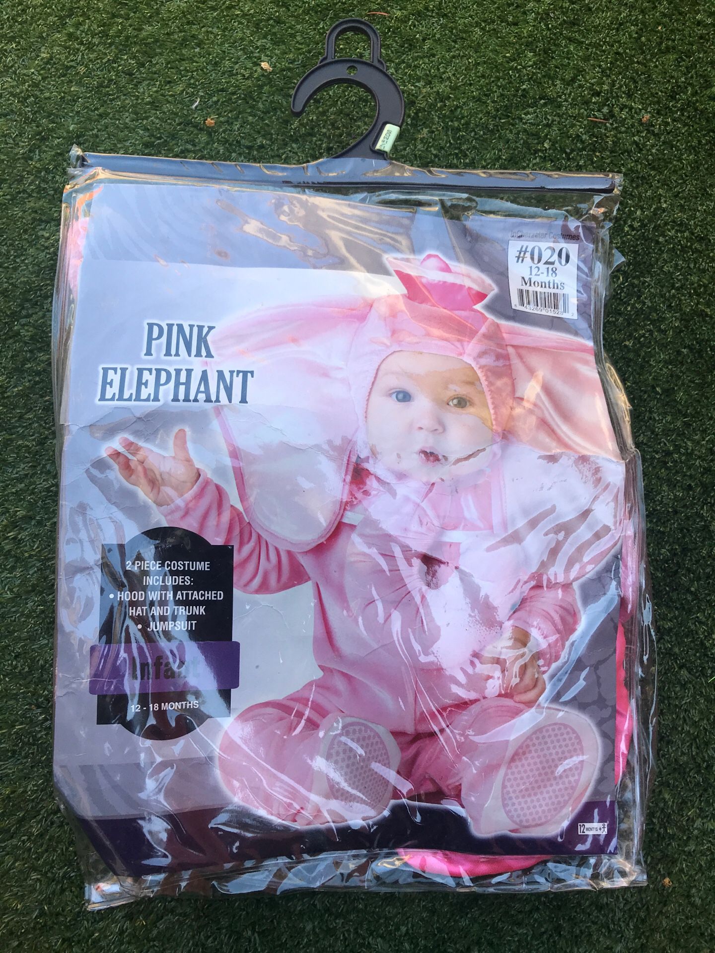 Pink elephant infant costume