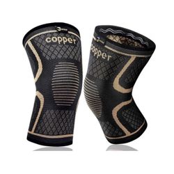 Copper Knee Braces for Men & Women (2pack) Size 3XL compression sleeve knee pain