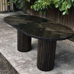 Custom Built Dining Table Solid wood Farmhouse Set Modern Rustic Bench Country Oval Round Counter Breakfast Height  Farm House 