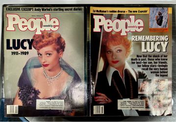 2 People Weekly Lucille Ball Tribute Issues May 8 & August 14 1989 In Mint Condition $15 for both