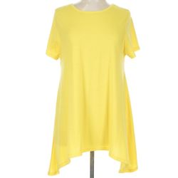 LuLaRoe Yellow Flowy Short Sleeve Top Small