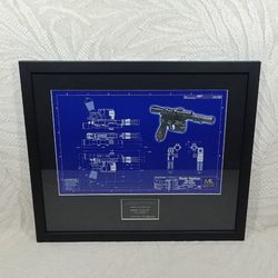 STAR WARS MASTER REPLICAS HAN SOLO BLASTER OFFICIAL BLUEPRINT LIMITED EDITION 1016/5000