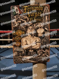 Fernando Vargas 'El Feroz' Metal Tin Sign