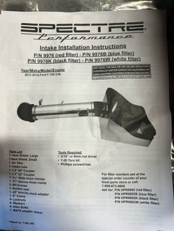 Cold Air Intake kit