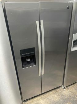 Stainless Steel Side-by-Side Refrigerator with Ice Maker