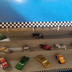 Toy Cars On Stands 27" Across 16" High 12" Wide Lights Up