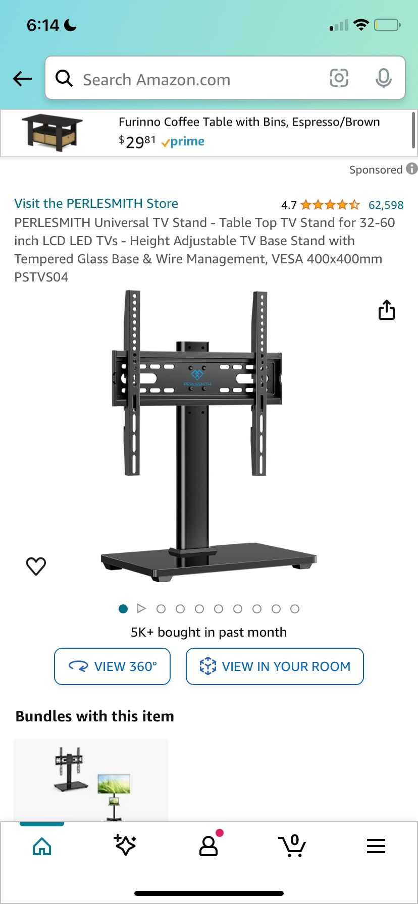 PERLESMITH Universal TV Stand