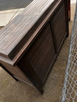 Solid wood TV stand