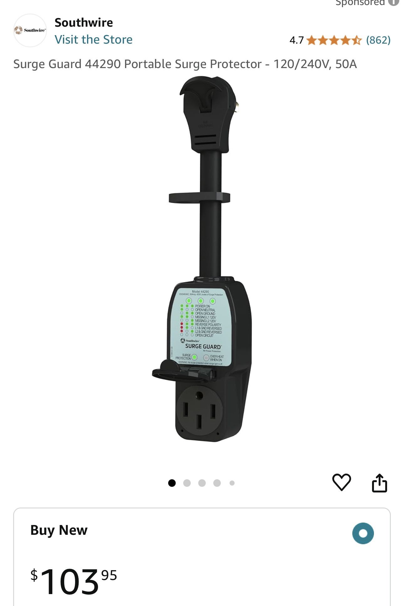 50-amp RV Surge Protector