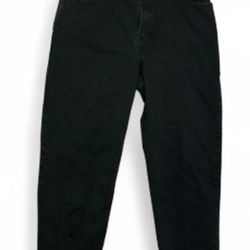 LEVIS 550 Relaxed Fit Tapered Leg Denim Jeans Size 12 Mis Denim Black 2001