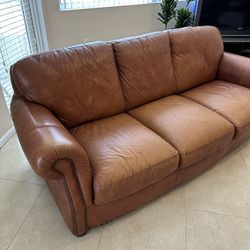 Tan Leather Couch
