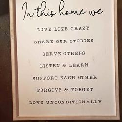 Hobby Lobby 'In This Home We' Wall Decor