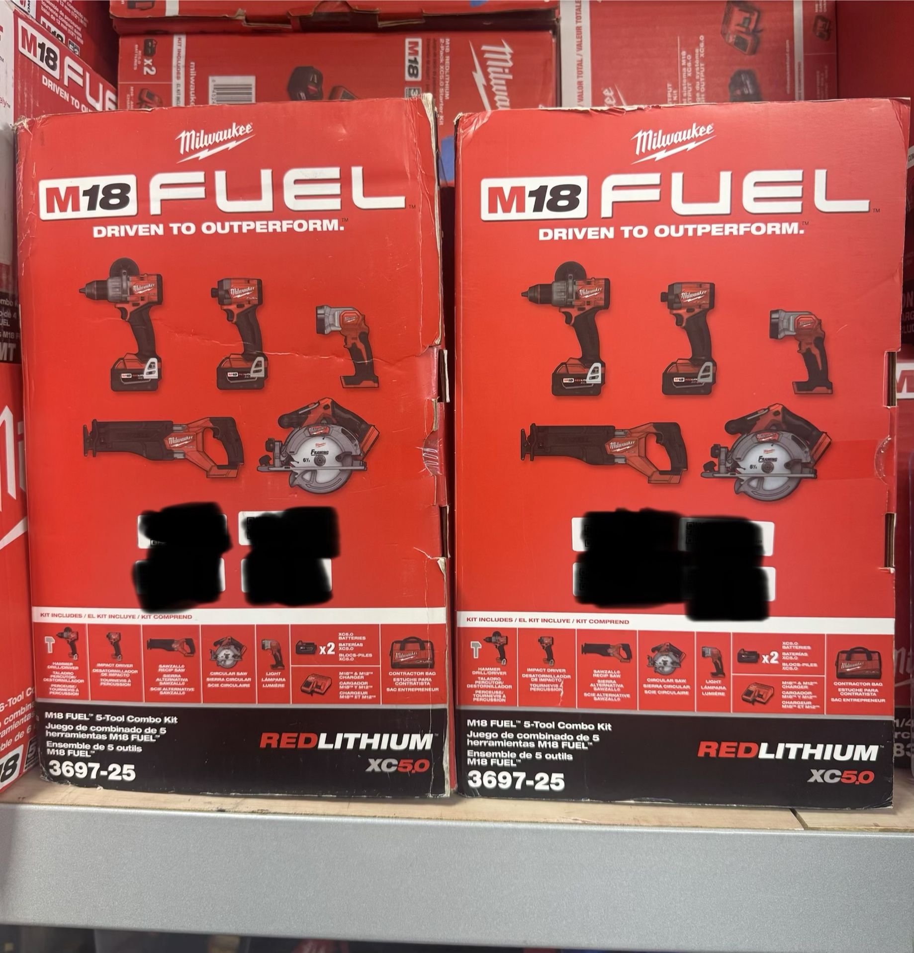 🔥Milwaukee M18 FUEL 5-Tool Combo Kit W/ 2 5.0ah battery, Rapid Charger & Large Tool Bag 🔥🔥