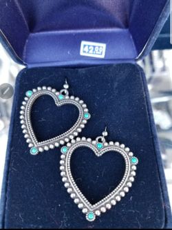 Valentines Day Heart Earring with Turquoise