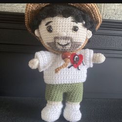 Inspired by Bad Bunny Crochet Stuffy - Benito Plushie Hand made plushie 