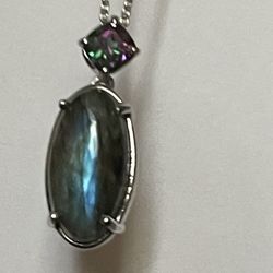 Labradorite and Mystic Topaz Necklace 