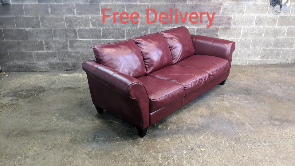Genuine Leather La Z Boy Sofa Couch