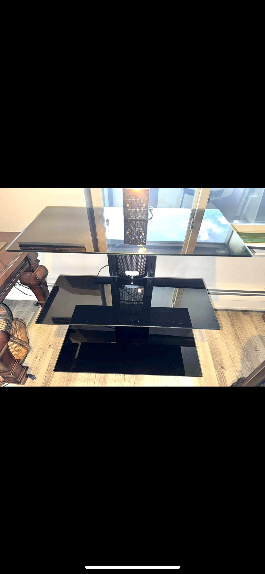 Glass 3 Shelf Entertainment Center