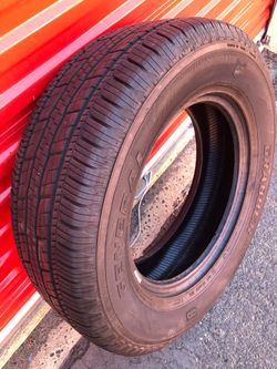 1 new 265 65 R 18” General Grabber HT. 2026. $100