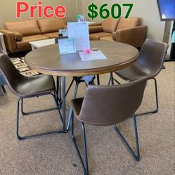 Bring Modern Elegance to Your Table – Centiar 5-Piece Dining Table Set!