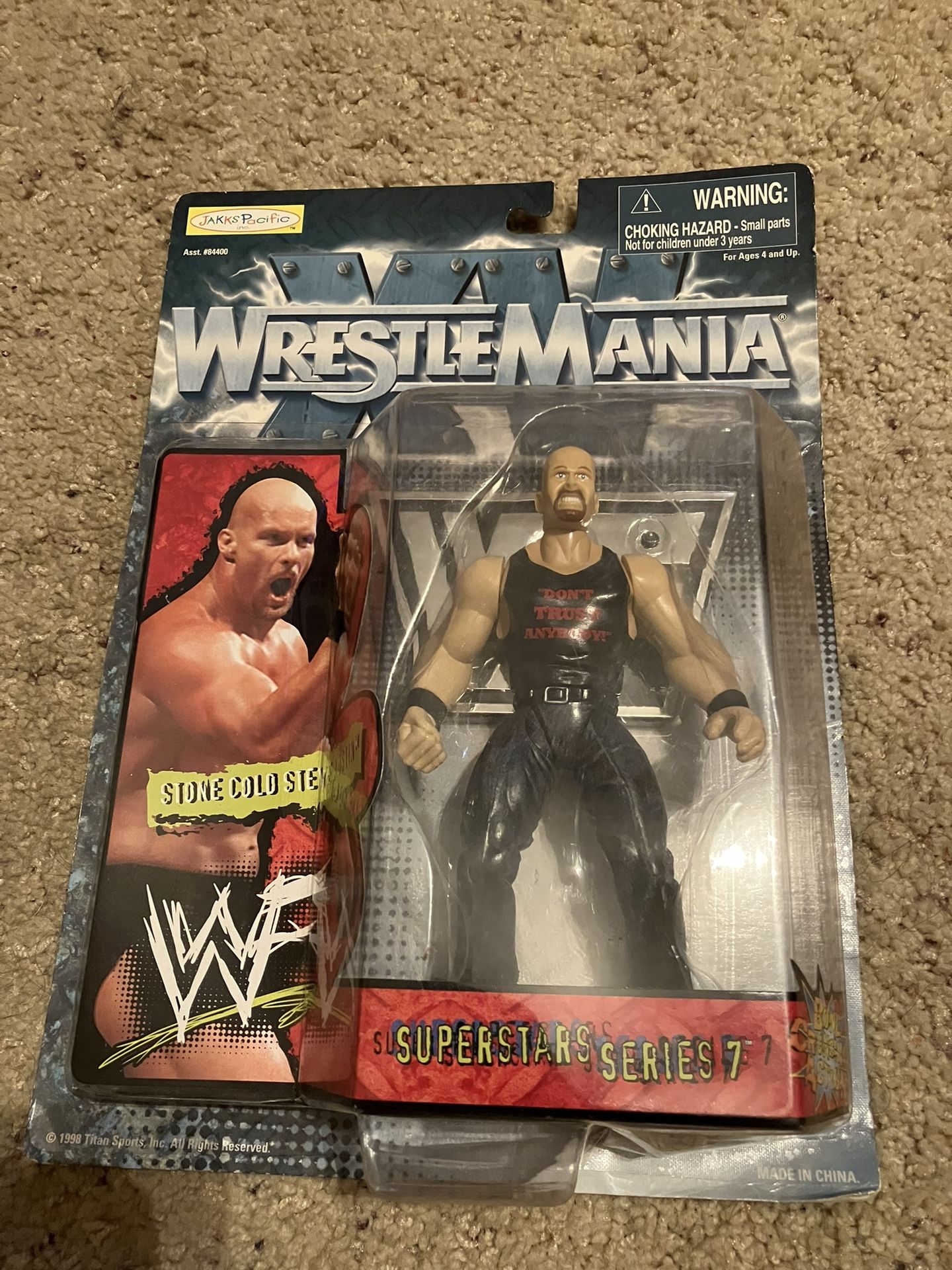 Steve Austin Wrestlemania Series 7 Action Figure 