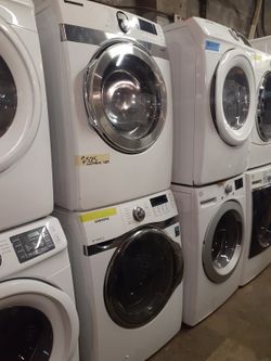 Samsung front load washer and electric dryer set working perfectly with 4 months warranty