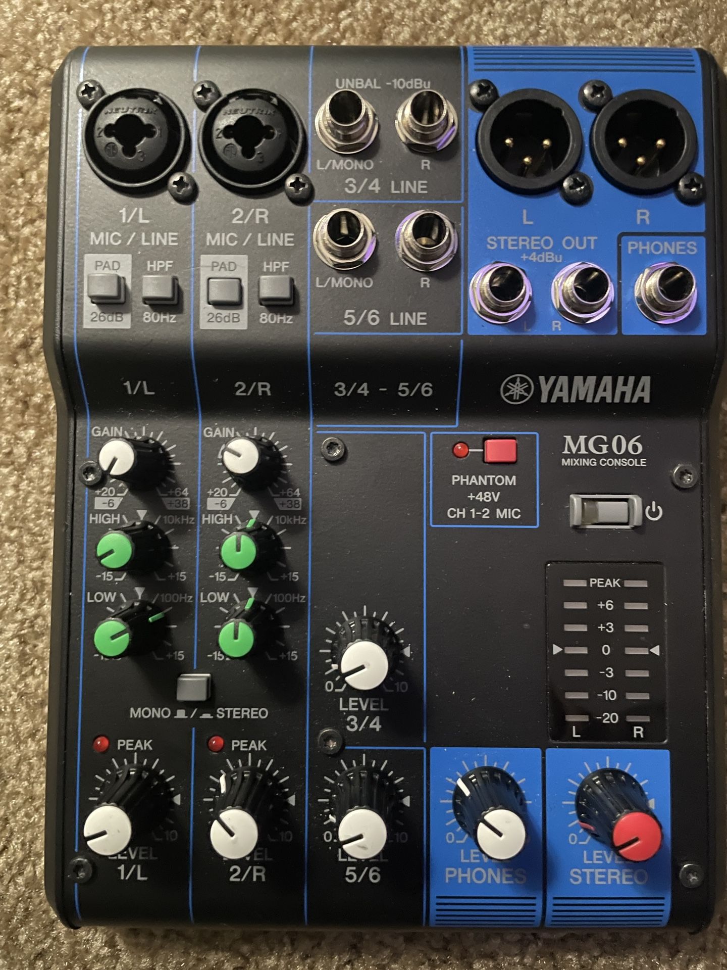 Yamaha Mg06 Mixing Console