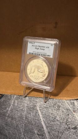 1996-P $1 High Jump Silver Dollar PCGS PR69DCAM